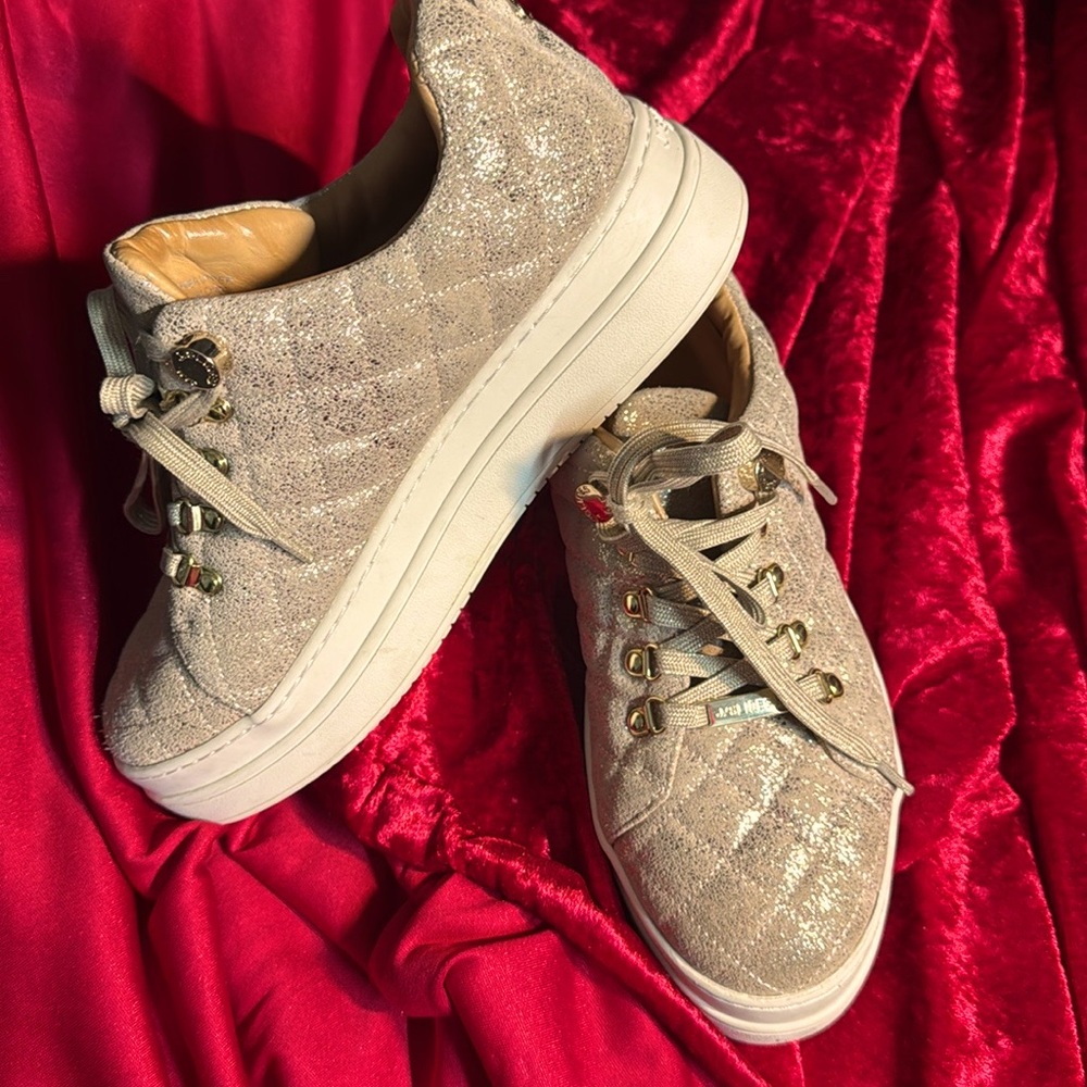 Gold Tennis Shoes